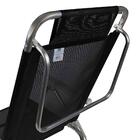 Cadeira De Praia Reclinável Summer Preta Mor