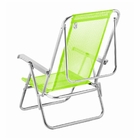 Cadeira De Praia Reclinável Sun Beach Alumínio Verde Limão