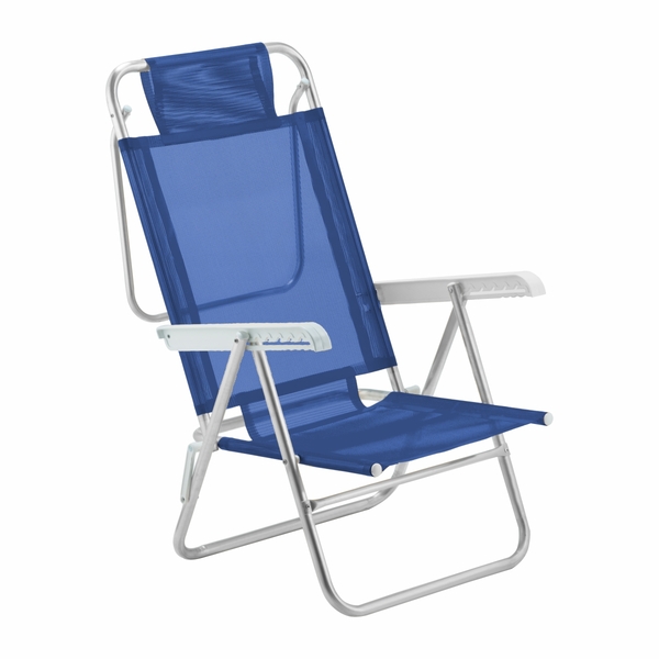 Cadeira De Praia Reclinável Sun Glow Azul Marinho