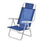 Cadeira De Praia Reclinável Sun Glow  Azul Marinho