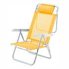 Cadeira De Praia Reclinável Sun Glow Premium  Amarelo