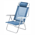 Cadeira De Praia Reclinável Sun Glow Premium  Azul Marinho