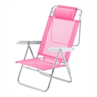 Cadeira De Praia Reclinável Sun Glow Premium  Rosa