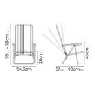 Cadeira De Praia Reclinável Tramontina Bali Baixa Em Alumínio