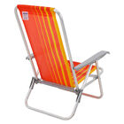 Cadeira De Praia Reclinável Tramontina Bali Baixa Em Alumínio