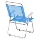 Cadeira De Praia Reforçada Encosto Alto Sun Plus  Azul