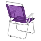 Cadeira De Praia Reforçada Encosto Alto Sun Plus  Lilás