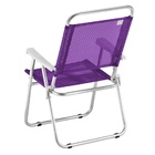 Cadeira De Praia Reforçada Encosto Alto Sun Plus  Lilás