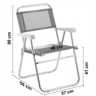 Cadeira De Praia Sun  Cinza