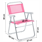 Cadeira De Praia Sun  Rosa