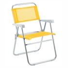 Cadeira De Praia Sun Aluminio Amarelo