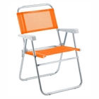 Cadeira De Praia Sun Aluminio Laranja