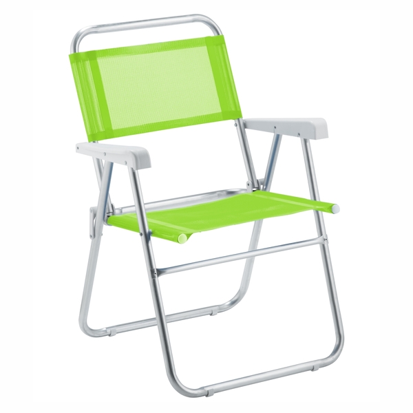 Cadeira De Praia Sun Aluminio Verde Limão