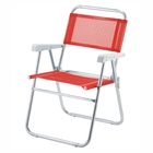 Cadeira De Praia Sun Aluminio Vermelho