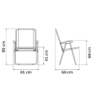 Cadeira De Praia Tramontina Creta Master Em Alumínio Com Asse