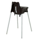 Cadeira De Refeicao Plastica Teddy Marrom Alta Com Pernas De