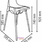Cadeira De Refeicao Plastica Teddy Marrom Alta Com Pernas De