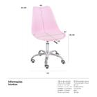 Cadeira De Rodízios Estofada Tulipa - Office - Escritório - R