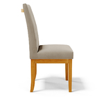Cadeira De Sala De Jantar Estofada Gomes Madeira Maciça Suede