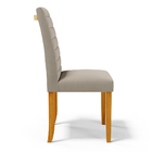Cadeira De Sala De Jantar Estofada Veiga Madeira Maciça Suede