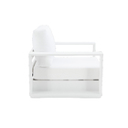 Poltrona Lagun Alumínio 54x100cm Branco Naterial