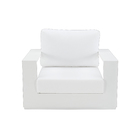 Poltrona Lagun Alumínio 54x100cm Branco Naterial