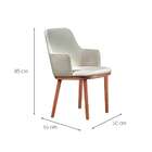 Cadeira Debra Off White E Madeira