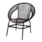 Cadeira Decorativa Acapulco Cancun Redonda Preta Premium