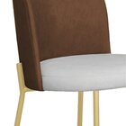 Cadeira Decorativa Ayla Courvin Bicolor/champagne