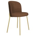 Cadeira Decorativa Ayla Courvin Marrom/champagne