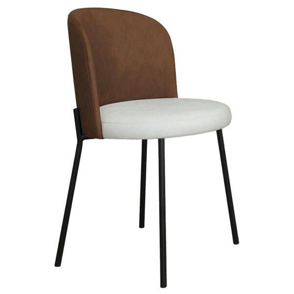 Cadeira Decorativa Ayla Courvin Moderno Bicolor/preto