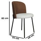 Cadeira Decorativa Ayla Courvin Moderno Bicolor/preto