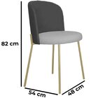 Cadeira Decorativa Ayla Linho Moderno Bicolor/champagne