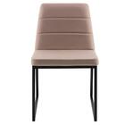 Cadeira Decorativa Base Aço Preto F36 Linho Dmobiliario