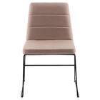 Cadeira Decorativa Base Aço Preto F40 Linho Dmobiliario