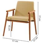 Cadeira Decorativa Base Madeira F56 Dmobiliario