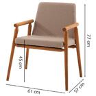 Cadeira Decorativa Base Madeira F56 Dmobiliario