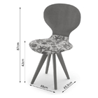 Cadeira Decorativa Bege com Pés de Madeira Margaret