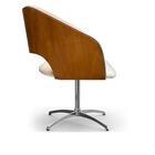 Cadeira Decorativa Bia Com Capitonê Bege Giratória