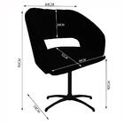 Cadeira Decorativa Bia Com Capitonê Vermelha Bordô Giratória