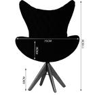 Cadeira Decorativa Com Capitonê Big Egg Marinho Giratória Mad