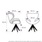 Cadeira Decorativa Egg Azul Marinho Com Base Giratória Madeira
