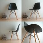 Cadeira Decorativa Eiffel Charles Eames F03 Preto Com Pés De
