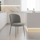 Cadeira Decorativa Elegance Base Champanhe Linho - Montanaris