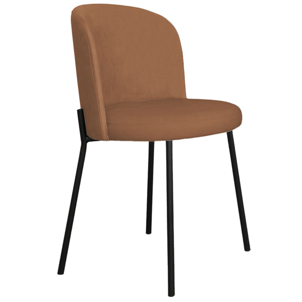 Cadeira Decorativa Elegance Base Preto Linho Avelã - Montanar