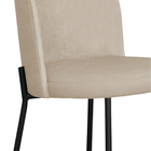 Cadeira Decorativa Elegance Base Preto Linho Bege - Montanari