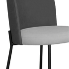 Cadeira Decorativa Elegance Base Preto Linho Cinza Escuro/cin