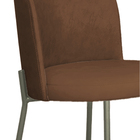 Cadeira Decorativa Elegance Base Titanium Courino Marrom - Mo