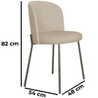 Cadeira Decorativa Elegance Base Titanium Linho Bege - Montan