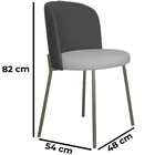 Cadeira Decorativa Elegance Base Titanium Linho Cinza Escuro/